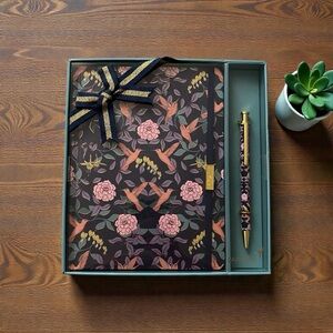 Papyrus Floral Notebook and Pen Gift Set - New